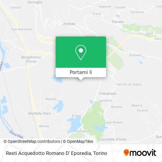 Mappa Resti Acquedotto Romano D' Eporedia