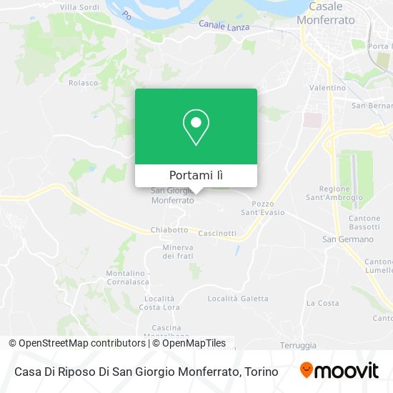Mappa Casa Di Riposo Di San Giorgio Monferrato