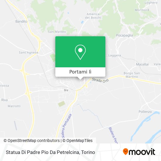 Mappa Statua Di Padre Pio Da Petrelcina