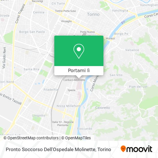 Mappa Pronto Soccorso Dell'Ospedale Molinette