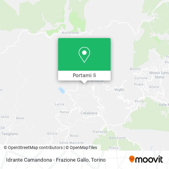 Mappa Idrante Camandona - Frazione Gallo