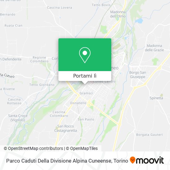 Mappa Parco Caduti Della Divisione Alpina Cuneense