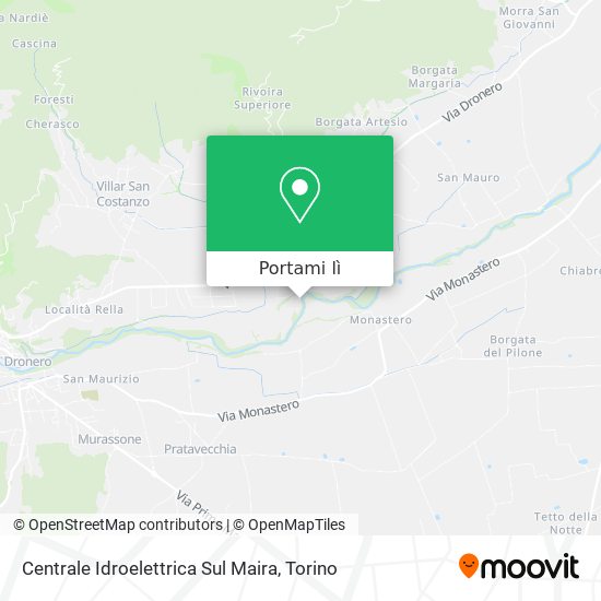 Mappa Centrale Idroelettrica Sul Maira