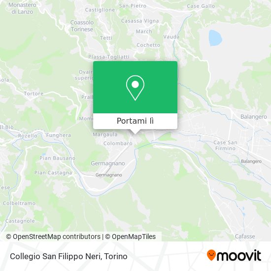 Mappa Collegio San Filippo Neri