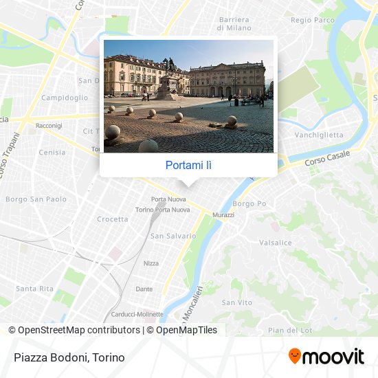 Mappa Piazza Bodoni