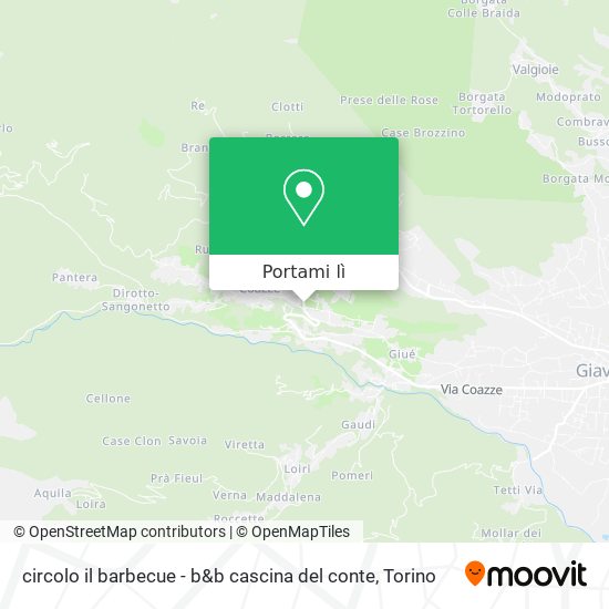 Mappa circolo il barbecue -  b&b cascina del conte