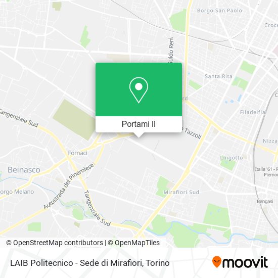 Mappa LAIB Politecnico - Sede di Mirafiori