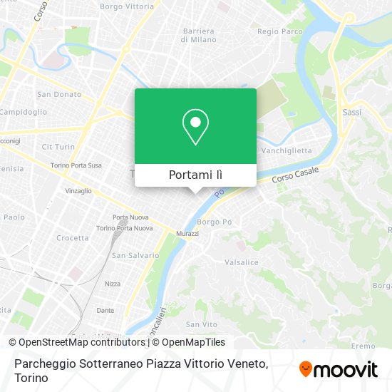 Mappa Parcheggio Sotterraneo Piazza Vittorio Veneto