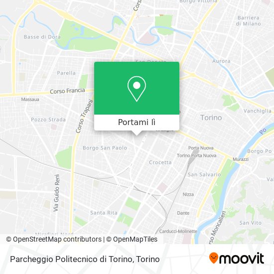 Mappa Parcheggio Politecnico di Torino