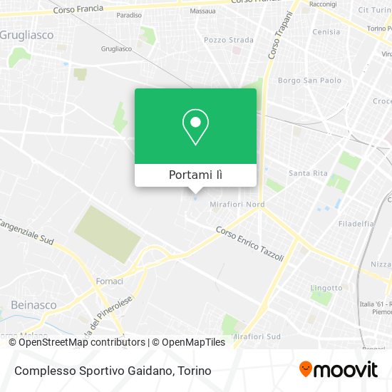 Mappa Complesso Sportivo Gaidano