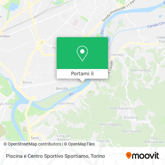 Mappa Piscina e Centro Sportivo Sportiamo