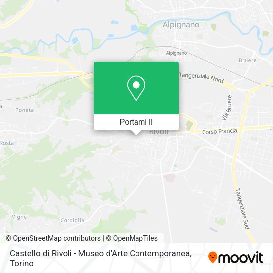 Mappa Castello di Rivoli - Museo d'Arte Contemporanea