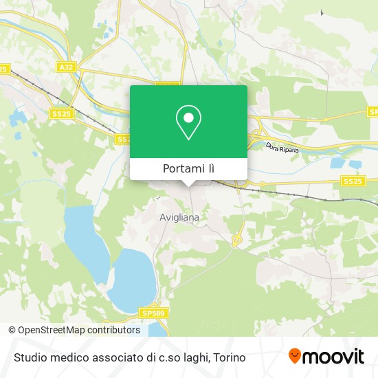 Mappa Studio medico associato di c.so laghi
