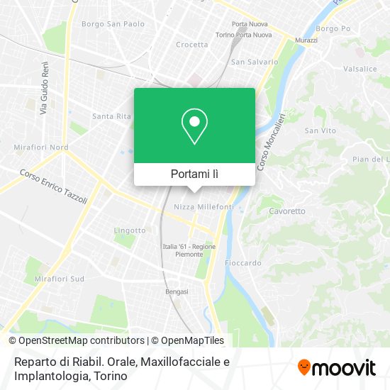 Mappa Reparto di Riabil. Orale, Maxillofacciale e Implantologia