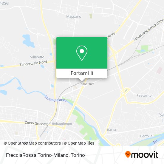 Mappa FrecciaRossa Torino-Milano