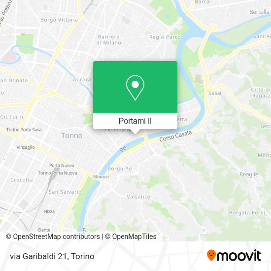 Mappa via  Garibaldi 21