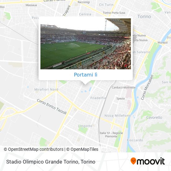 Mappa Stadio Olimpico Grande Torino