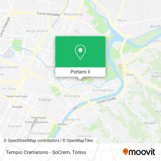 Mappa Tempio Crematorio - SoCrem