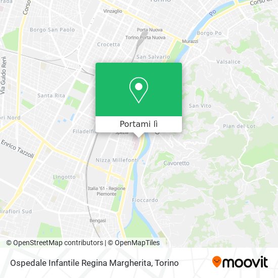 Mappa Ospedale Infantile  Regina Margherita