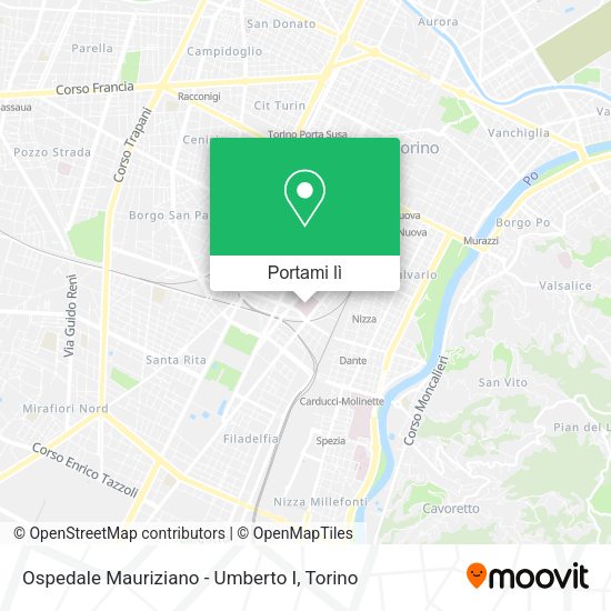 Mappa Ospedale Mauriziano - Umberto I