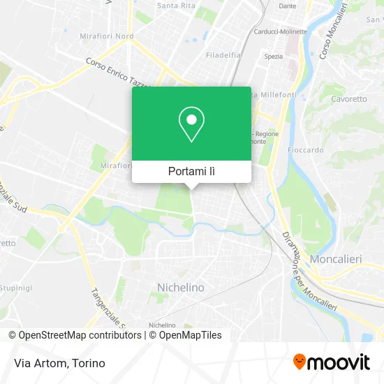 Mappa Via Artom