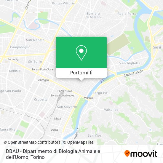 Mappa DBAU - Dipartimento di Biologia Animale e dell'Uomo