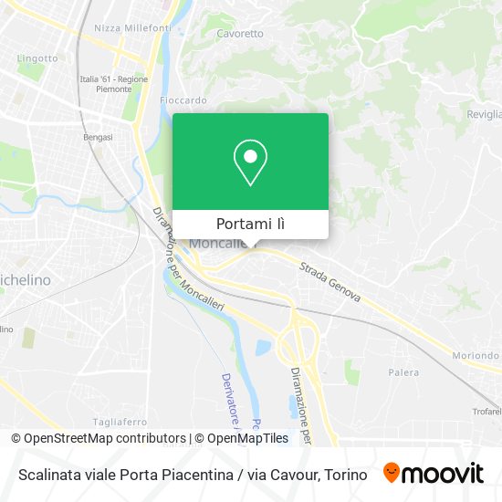 Mappa Scalinata viale Porta Piacentina / via Cavour