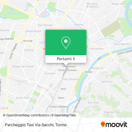 Mappa Parcheggio Taxi Via Sacchi