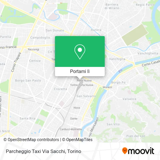 Mappa Parcheggio Taxi Via Sacchi