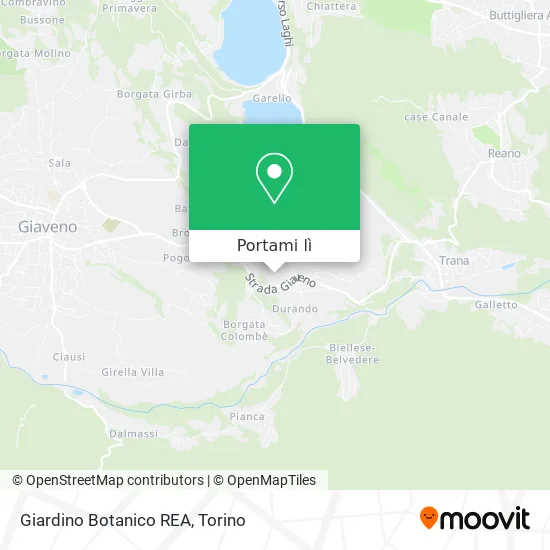 Mappa Giardino Botanico REA