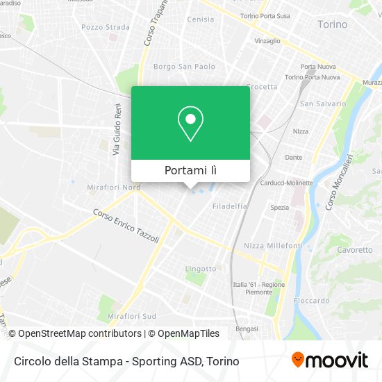 Mappa Circolo della Stampa - Sporting ASD