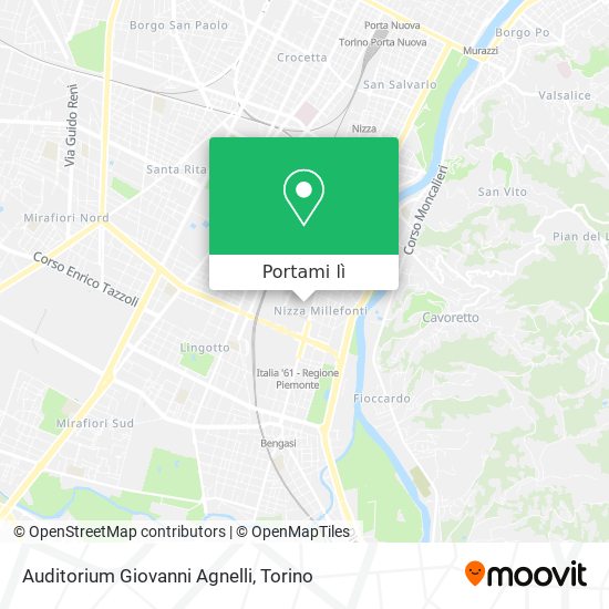 Mappa Auditorium Giovanni Agnelli