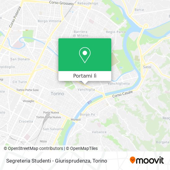 Mappa Segreteria Studenti - Giurisprudenza