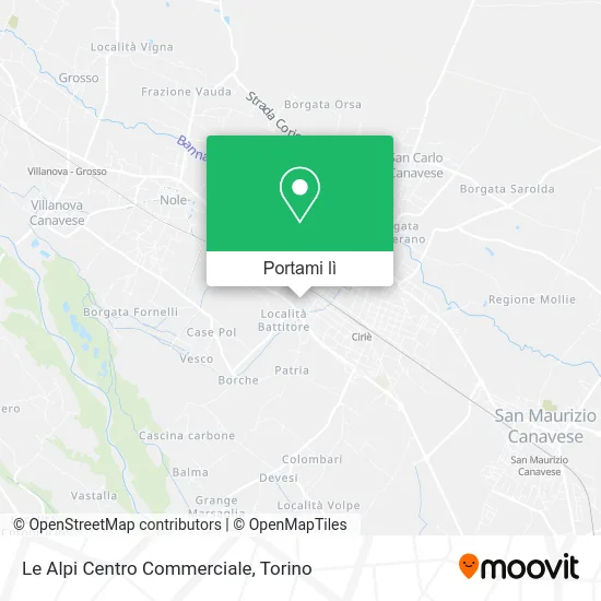 Mappa Le Alpi Centro Commerciale