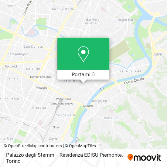 Mappa Palazzo degli Stemmi - Residenza EDISU Piemonte