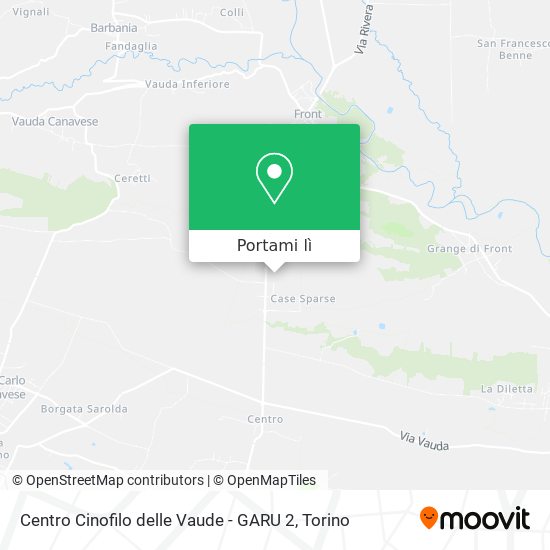 Mappa Centro Cinofilo delle Vaude - GARU 2