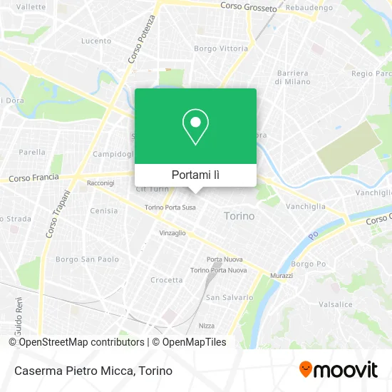 Mappa Caserma Pietro Micca