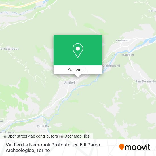 Mappa Valdieri La Necropoli Protostorica E Il Parco Archeologico