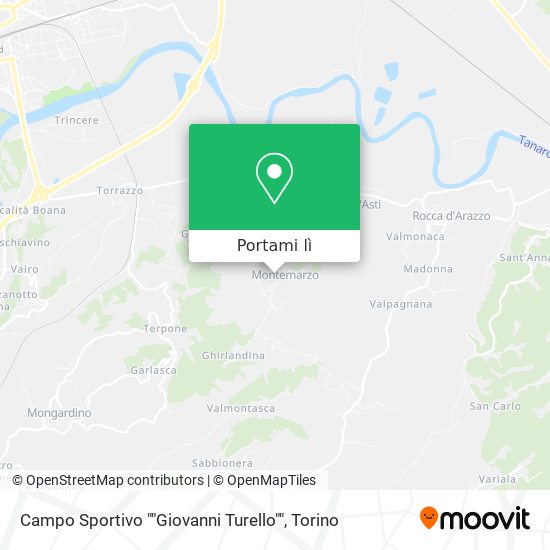Mappa Campo Sportivo ""Giovanni Turello""