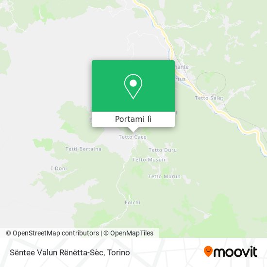 Mappa Sëntee Valun Rënëtta-Sèc