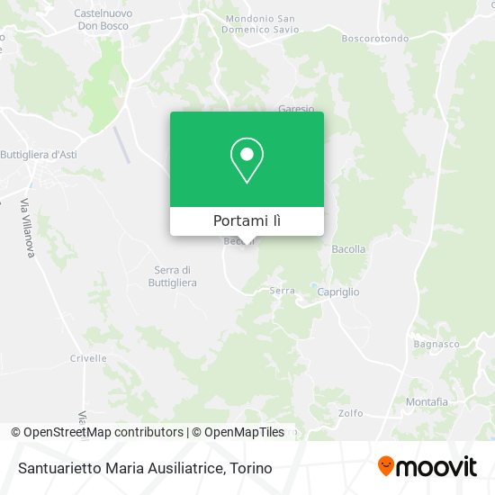Mappa Santuarietto Maria Ausiliatrice