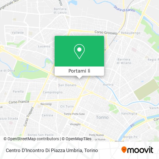 Mappa Centro D'Incontro Di Piazza Umbria