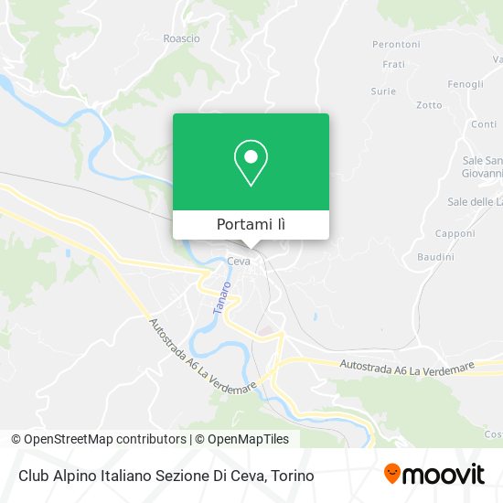 Mappa Club Alpino Italiano Sezione Di Ceva