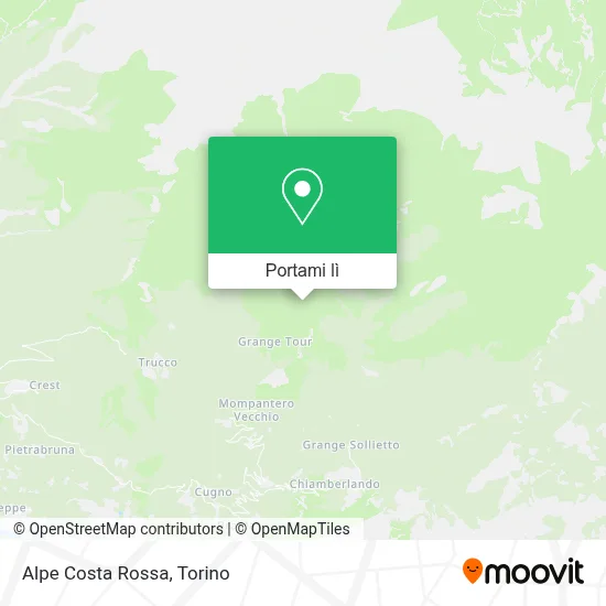 Mappa Alpe Costa Rossa