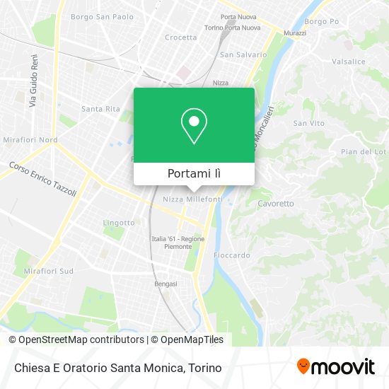 Mappa Chiesa E Oratorio Santa Monica