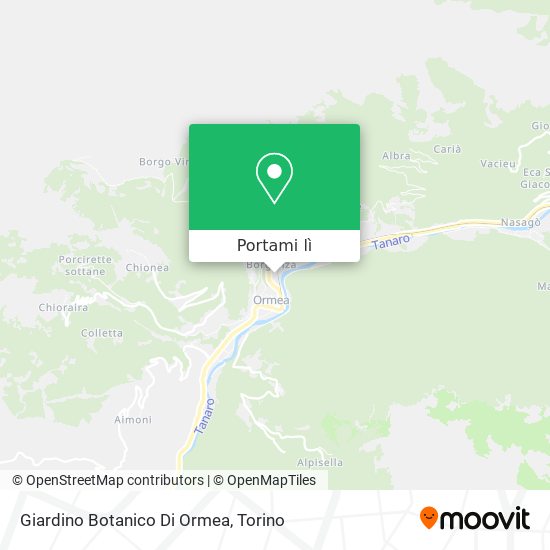 Mappa Giardino Botanico Di Ormea