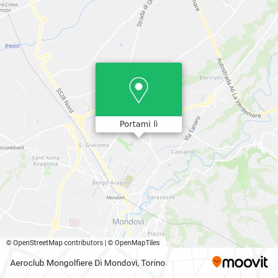 Mappa Aeroclub Mongolfiere Di Mondovì