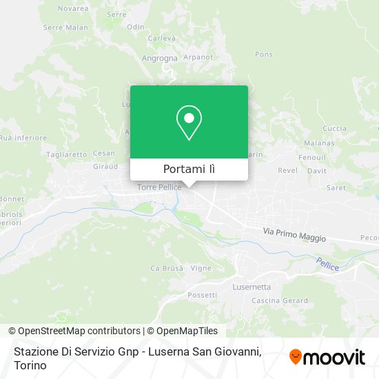 Mappa Stazione Di Servizio Gnp - Luserna San Giovanni