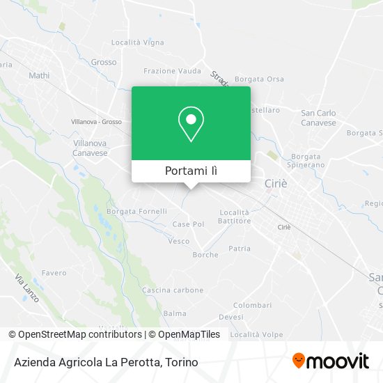 Mappa Azienda Agricola La Perotta