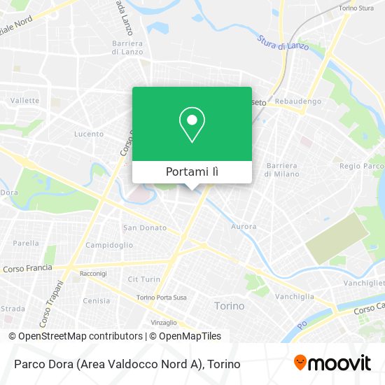 Mappa Parco Dora (Area Valdocco Nord A)